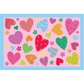 La Rug, Fun Rugs La Rug FT-127 3958 39 in. x 58 in. Fun Time Hearts Pink Area Rug FT-127 3958